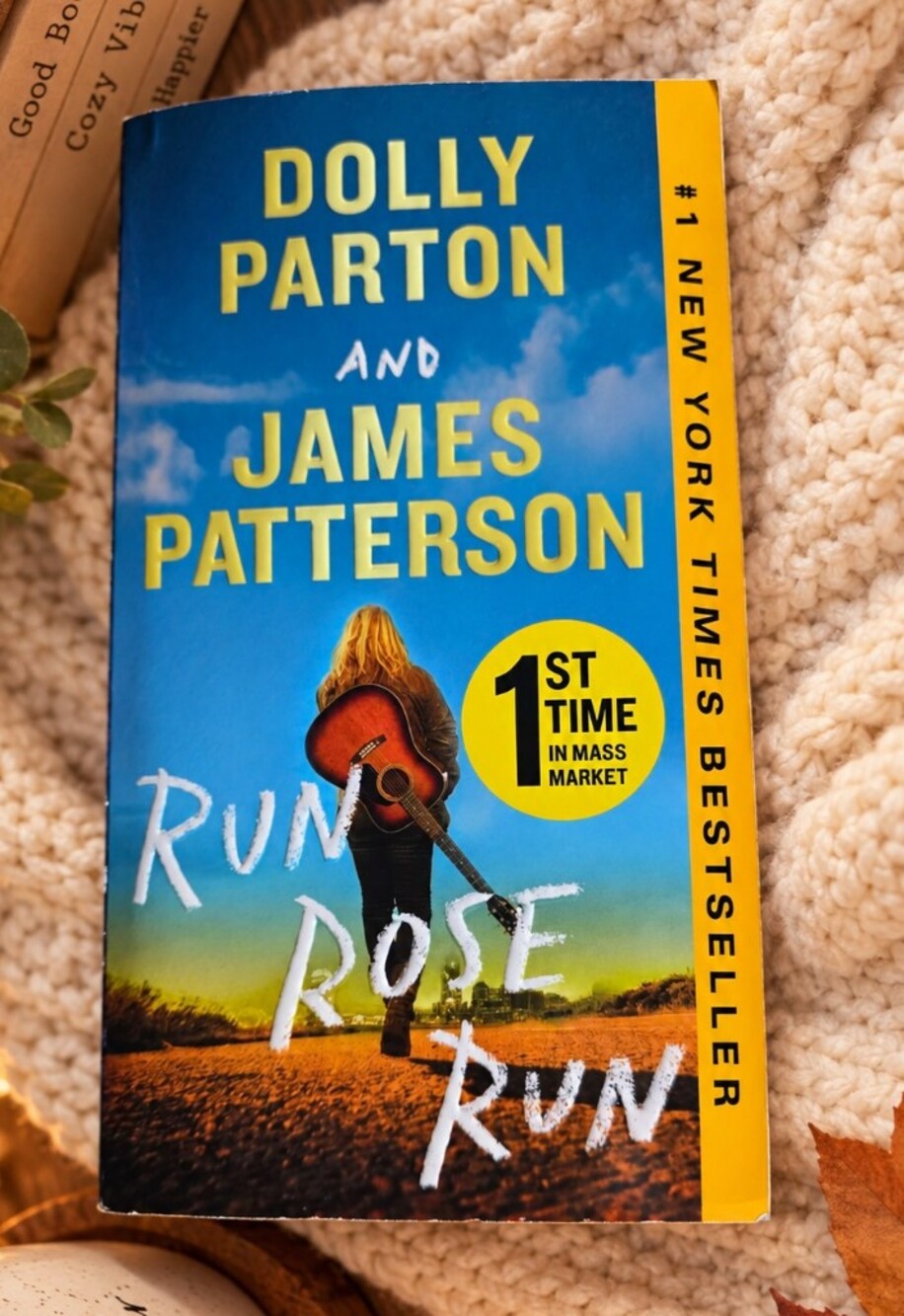 Run Rose Run Book Cover Art Print — Blue & Yellow